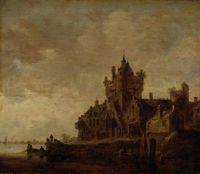 Flodlandskab med borg af Jan van Goyen