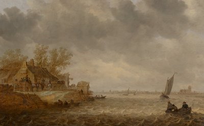 Udsigt over Dordrecht fra Papendrecht af Jan van Goyen