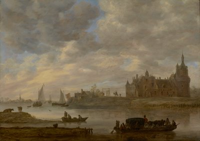 Udsigt over Duurstede Slot ved Wijk bij Duurstede af Jan van Goyen