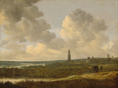 Udsigt over Rhenen af Jan van Goyen