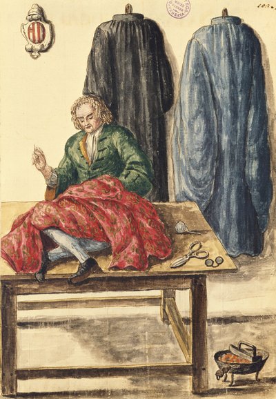 En venetiansk skrædder (pen & blæk og wc på papir) af Jan van Grevenbroeck