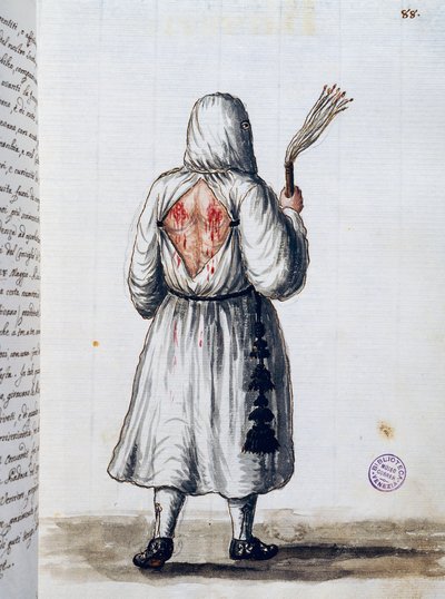 Battuti-broderskabet, som ankom nordfra i 1399 og ikke blev accepteret i Venedig af dogen Antonio Venier, bind II, f 88, af Giovanni di Grevenbroich eller Grevenbroich (1731-1807) af Jan van Grevenbroeck