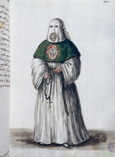 Broderskab af Kristi valgret, grundlagt i kirken San Giovanni in Oleo i Venedig, fusioneret med broderskabet San Rocco i Rom i 1621, bind II f 72, af Giovanni di Grevembroch eller Grevenbroch (1731-1807) af Jan van Grevenbroeck