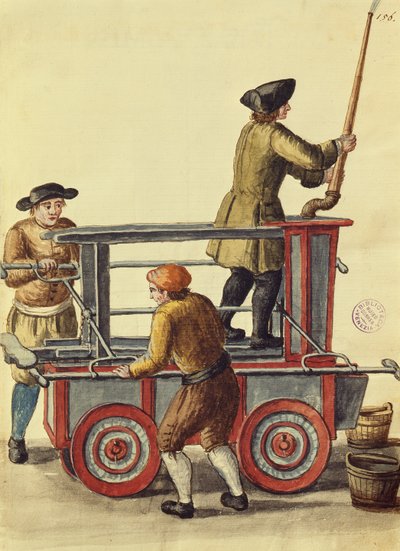 Hydraulikpumpe (pen, blæk & wc på papir) af Jan van Grevenbroeck