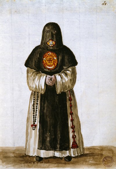 Kåber af Guds navns broderskab (pen & blæk og wc på papir) af Jan van Grevenbroeck