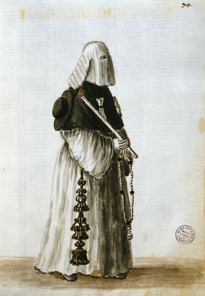 Robes of the Confraternity of the Suffing of Death (pen & blæk og wc på papir) af Jan van Grevenbroeck