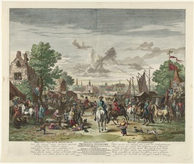 Paardenmarkt, ca. 1702 War Horse Market / Mavors Paardemarkt (titel på objektet) af Jan van Huchtenburg