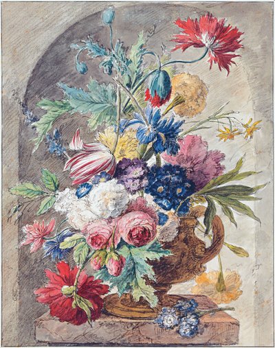 Blomsterstilleben, ca. 1734 af Jan van Huysum