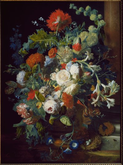 Stilleben. Blomsterkurv. (olie på lærred af Jan van Huysum