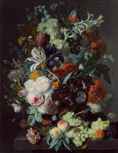 Stilleben med blomster og frugt, c.1715 af Jan van Huysum