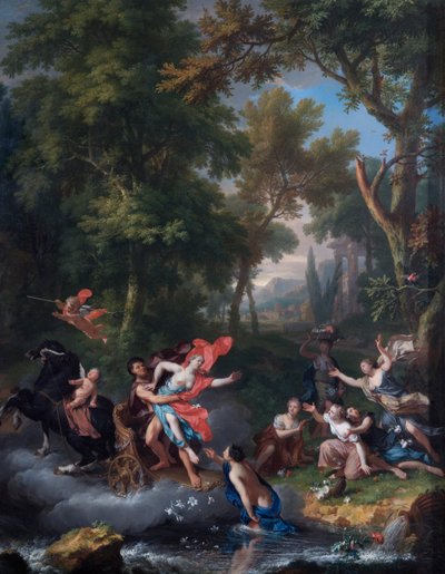 The Rape of Proserpina (olie på egetræspanel) af Jan van Huysum