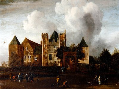 Udsigt over Purmerend Castle, nær Monnickendam, Waterland, Holland af Jan van III Kessel