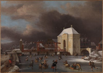 Udsigt over Heiligewegspoort i Amsterdam, ca. 1660-80 (olie på lærred) af Jan van III Kessel