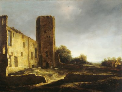 Ruinerne af slottet Egmond aan den Hoef nær Alkmaar af Jan van Kessel
