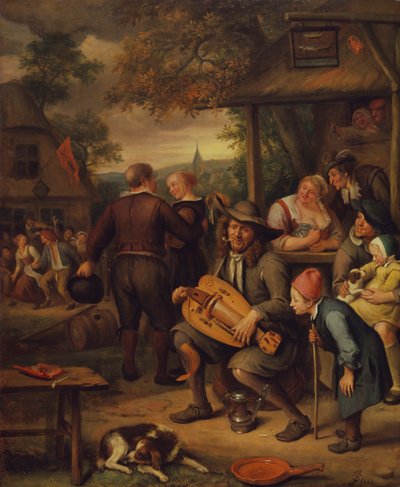 Hurdy Guerdy-spilleren af Jan van Kessel