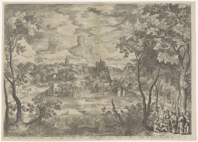 Landschap met Christus die een dæmon uddrijft ved en stomme mand Han kaster den elendige Lord Cacodaemona ud, besat af myten udtaler han veltalende ord til ånderne. Royal af Jan van Londerseel
