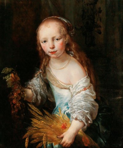 Portræt af en ung pige som Ceres, ca. 1670. af Jan van Noordt