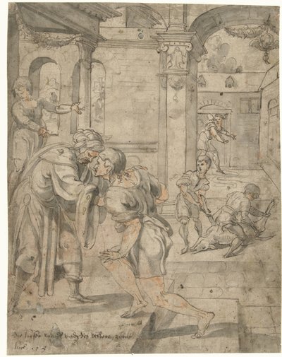 Den fortabte søns tilbagevenden af Jan van Scorel (circle of)