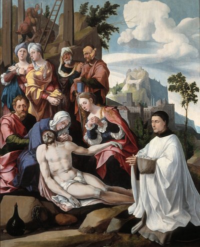 Kristi klagesang med en donor af Jan van Scorel