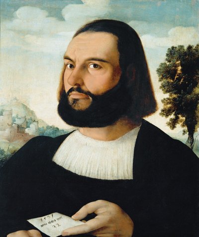 Portræt af en mand ... af Jan van Scorel