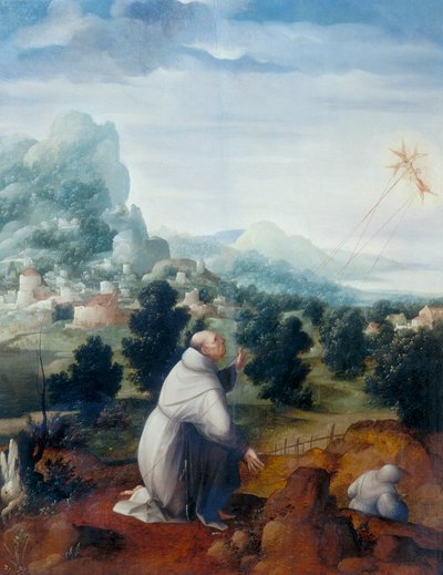 St. Frans af Assisi modtager stigmata af Jan van Scorel