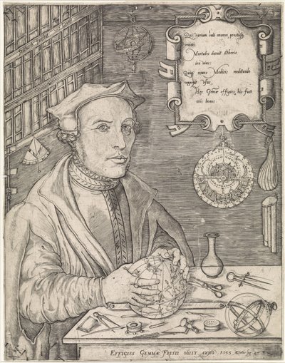 Portret af Gemma Frisius af Jan van Stalburch