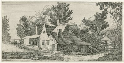 Landskab med gårde af Jan van de Velde (II) (manner of)