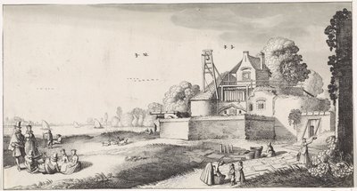 Blegemark til en fæstning Playsante-landskaber og underholdende seværdigheder (serietitel) af Jan van de Velde (II)