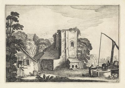 Figurer på en kro om natten Landskaber (serietitel) Amenissimae aliquot requculae (serietitel) af Jan van de Velde (II)