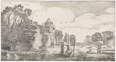 Lille Houtpoort i Haarlem Legende landskaber og underholdende digte (serietitel) af Jan van de Velde (II)