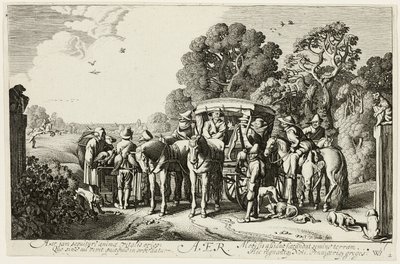 Luft, planche to fra De fire elementer af Jan van de Velde II