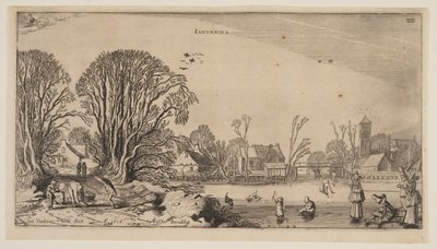 Januar, fra Årets tolv måneder af Jan van de Velde II
