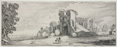 Nogle behagelige landskaber og ruiner af oldtidsmonumenter: Brederode Slot af Jan van de Velde II