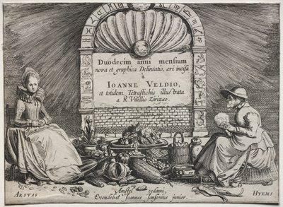 De tolv måneder: Titelside af Jan van de Velde II