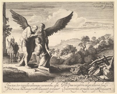 Tobias velsignet af blinde Tobit, 1620-41. af Jan van de Velde II