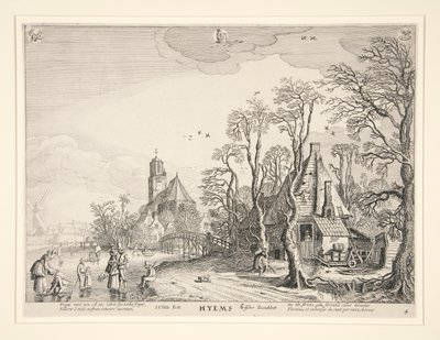 Winter, fra en serie af de fire årstider af Jan van de Velde II