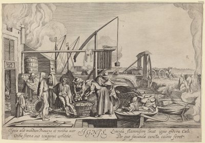 Ignis (ild) af Jan van de Velde II, after Willem Buytewech