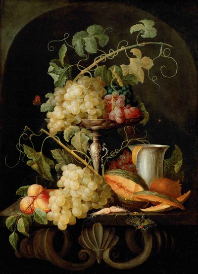 Stilleben med frugt, 1650-1660. af Jan van den Hecke