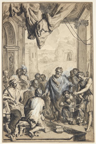 Antik scene(?) af Jan van den Hoecke