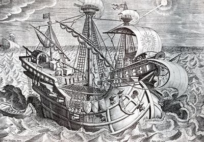 Navigation af Jan van der (1523 1605) Straet