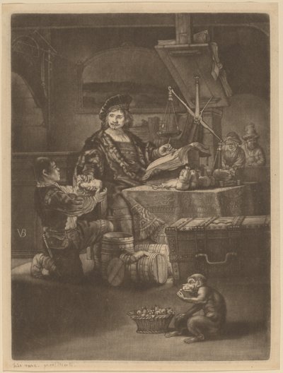 Jan Uytenbogaert af Jan van der Bruggen after Rembrandt van Rijn