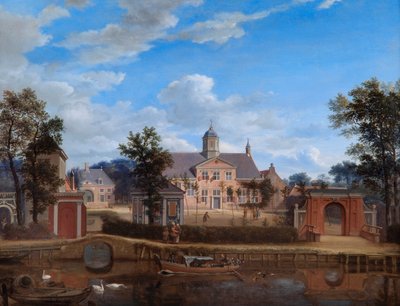 Slottet Goudestein, ved floden Vecht, nær Maarsen af Jan van der Heyden