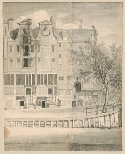 Udbrændt hus på Leidsegracht, 1684 af Jan van der Heyden