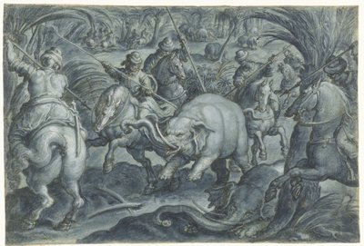 Elefantjagt af Jan van der Straet