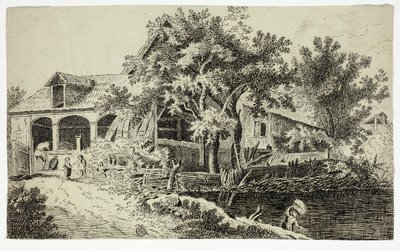 Mølle ved åen af Jan van der Straet