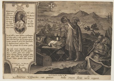 Astrolabiet - Amerigo Vespucci, fra Nova Reperta af Jan van der Straet