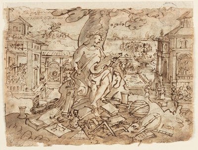 Apollo (breve) af Jan van der Straet, called Stradanus