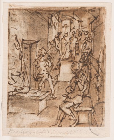 flagellering (?) af Jan van der Straet, called Stradanus