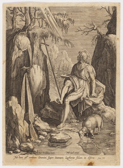 Johannes Døberen i ørkenen af Jan van der Straet, called Stradanus