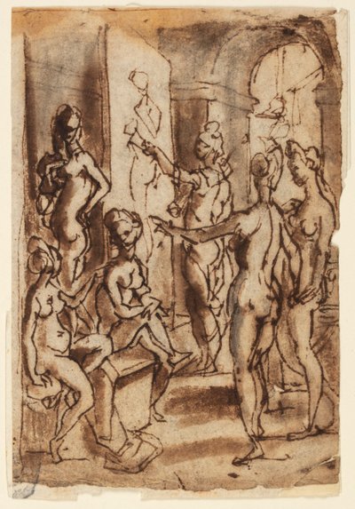 Zeuxis maler Helen af Jan van der Straet, called Stradanus